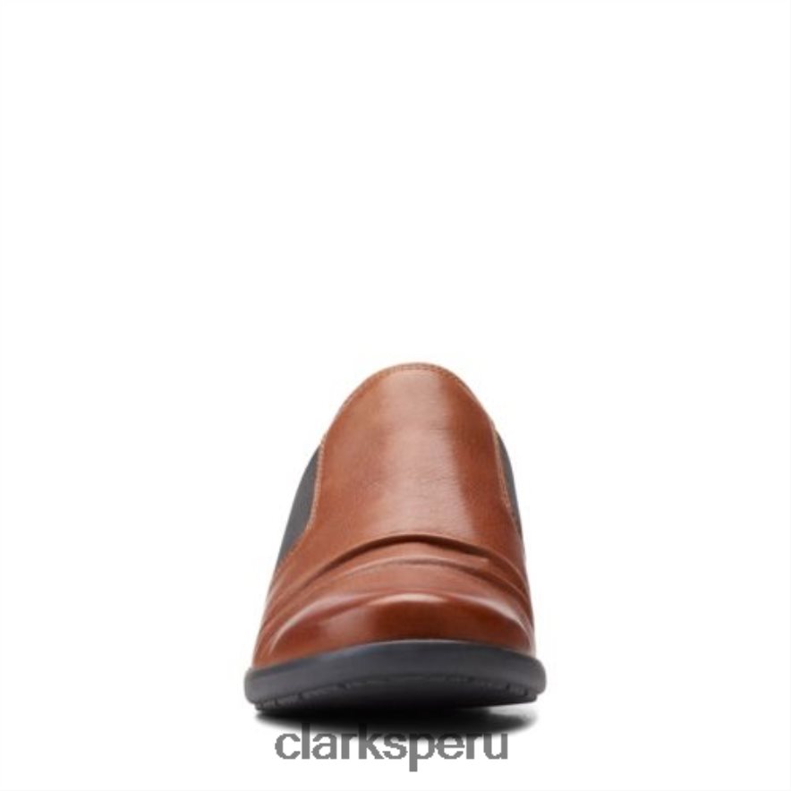 clarks rosely step cuero tostado oscuro mujer Clarks 40N4LX4010 cuero bronceado oscuro