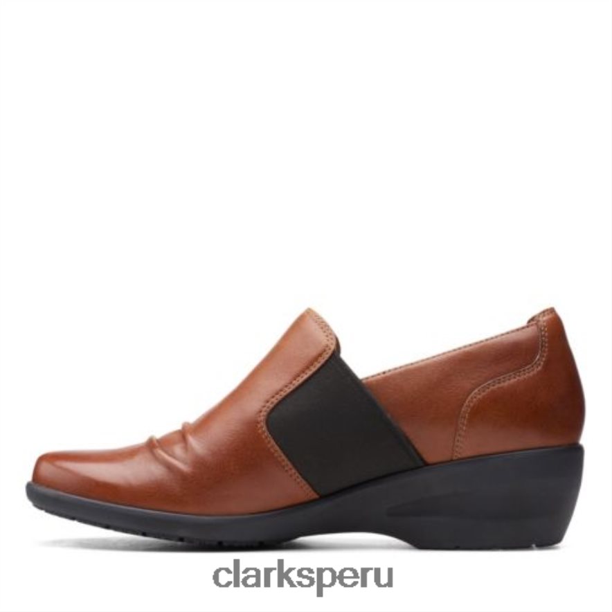 clarks rosely step cuero tostado oscuro mujer Clarks 40N4LX4010 cuero bronceado oscuro