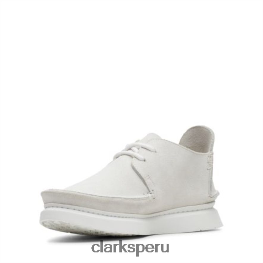 clarks siete ante blanco mujer Clarks 40N4LX4002 gamuza blanca
