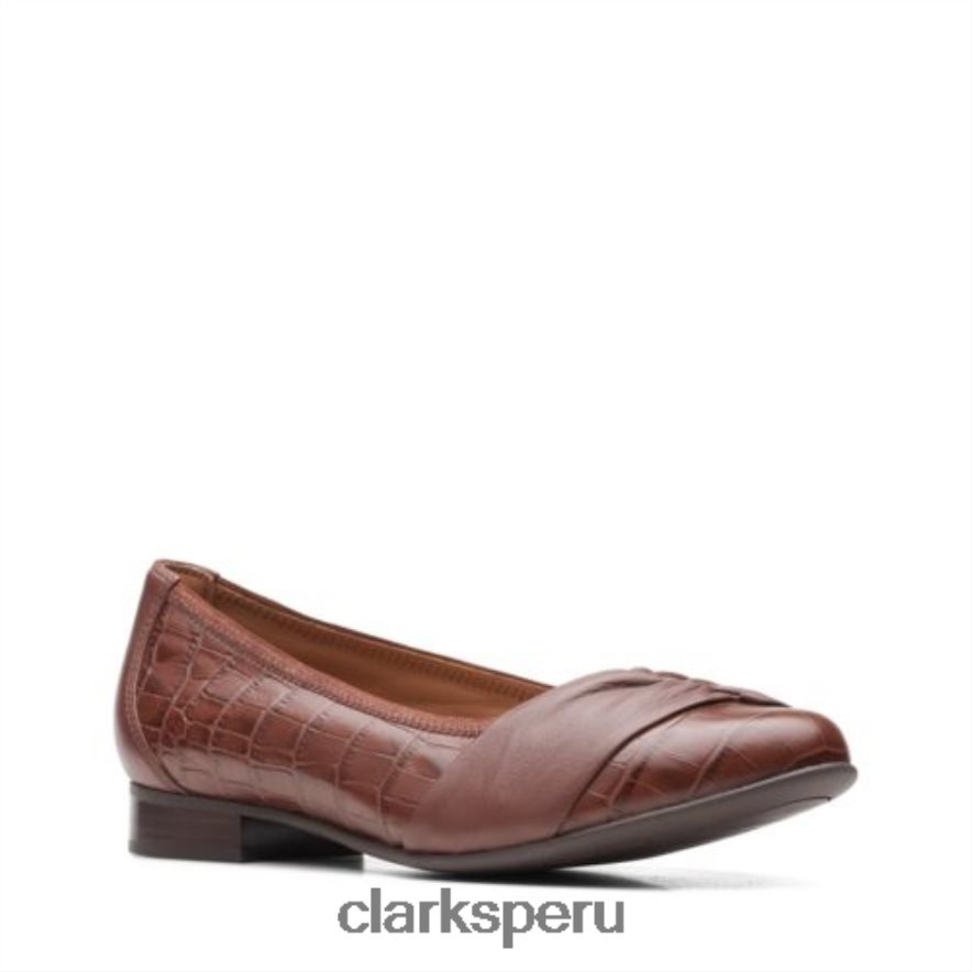 croc bronceado oscuro un blush deseo clarks mujer Clarks 40N4LX3940 cocodrilo bronceado oscuro