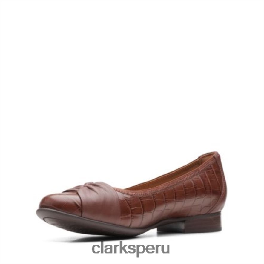 croc bronceado oscuro un blush deseo clarks mujer Clarks 40N4LX3940 cocodrilo bronceado oscuro