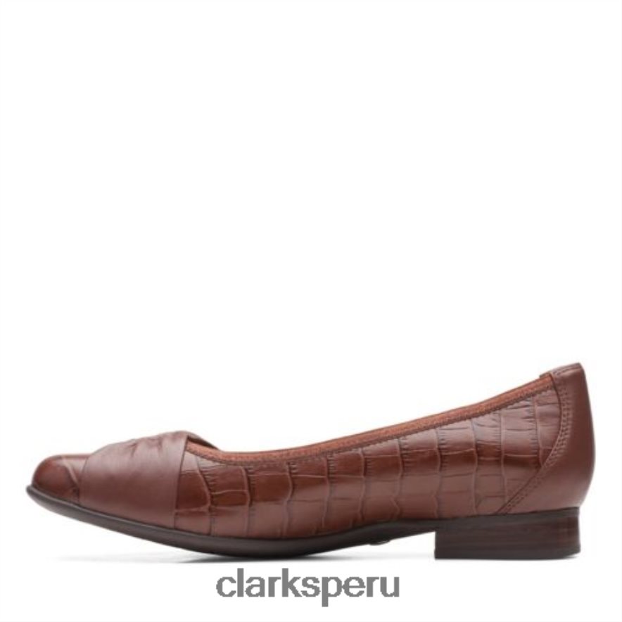 croc bronceado oscuro un blush deseo clarks mujer Clarks 40N4LX3940 cocodrilo bronceado oscuro