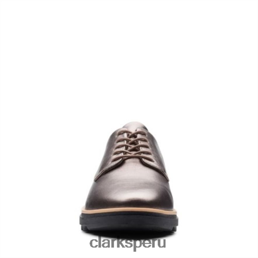 guijarro metalizado cuero clarks sharon noel mujer Clarks 40N4LX4024 cuero metalizado guijarro