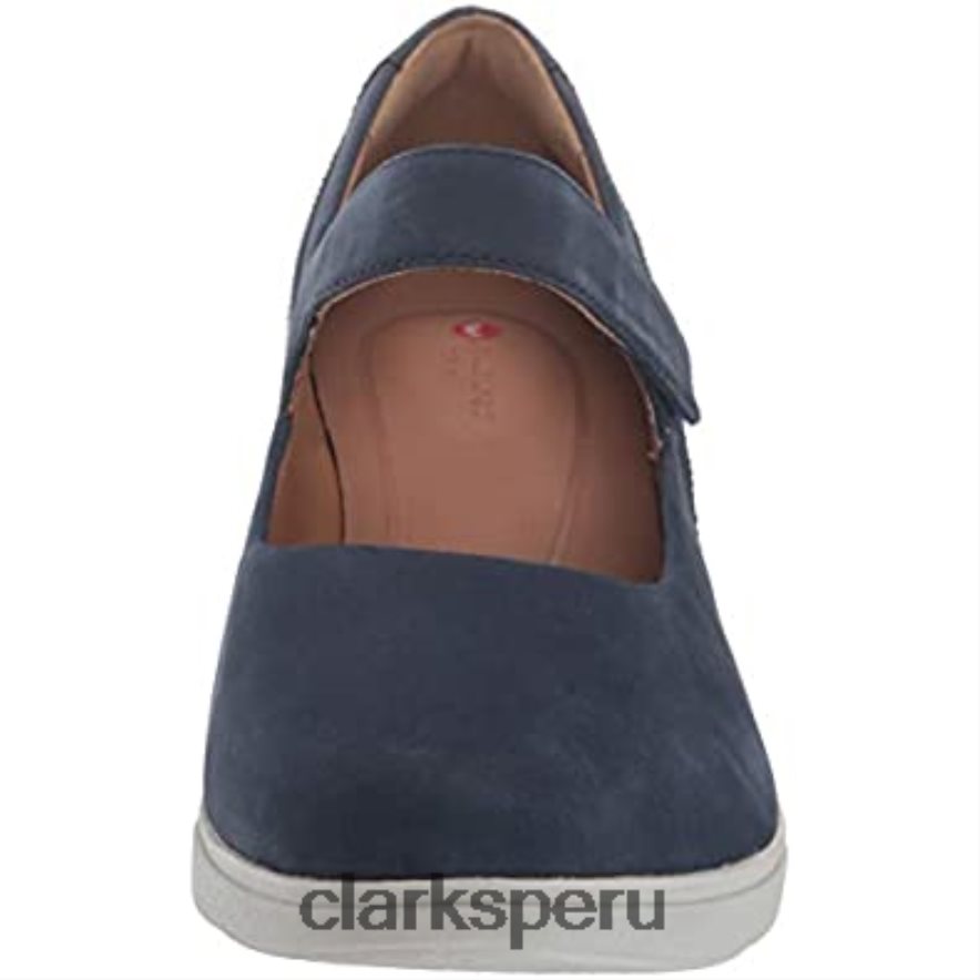 mujer un tallara ivy plataforma clarks combinación de cuero nobuck azul marino mujer Clarks 40N4LX565 combinación de cuero nobuck azul marino