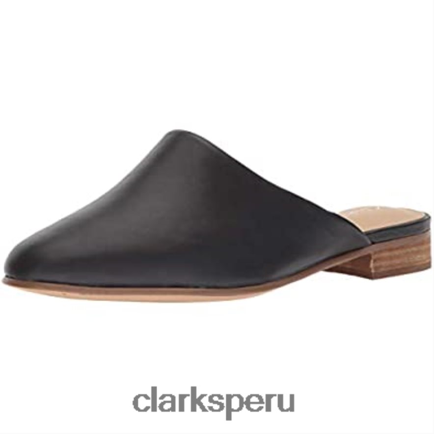 mule de mujer pure blush de cuero negro clarks mujer Clarks 40N4LX918 cuero negro