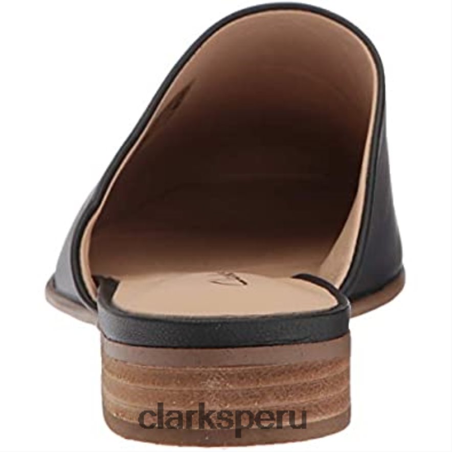mule de mujer pure blush de cuero negro clarks mujer Clarks 40N4LX918 cuero negro