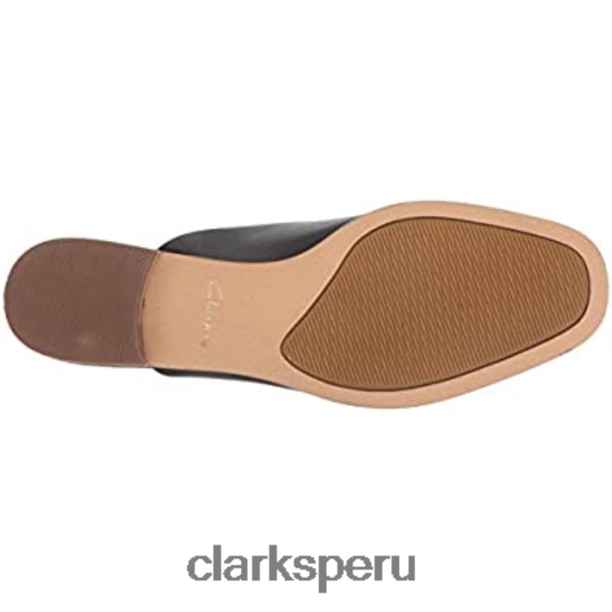 mule de mujer pure blush de cuero negro clarks mujer Clarks 40N4LX918 cuero negro