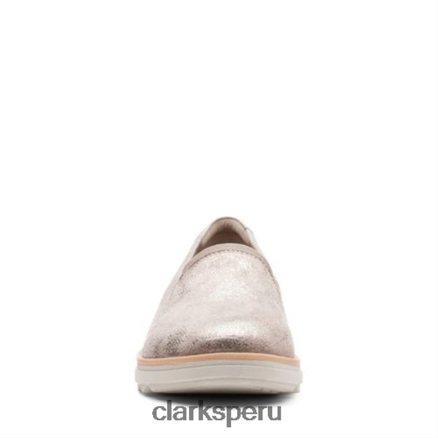 sharon dolly clarks peltre metálico textil mujer Clarks 40N4LX3879 textil metálico peltre