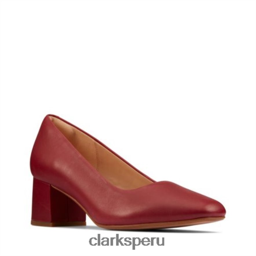 vino cuero transparente 55 clarks de corte mujer Clarks 40N4LX3916 cuero vino