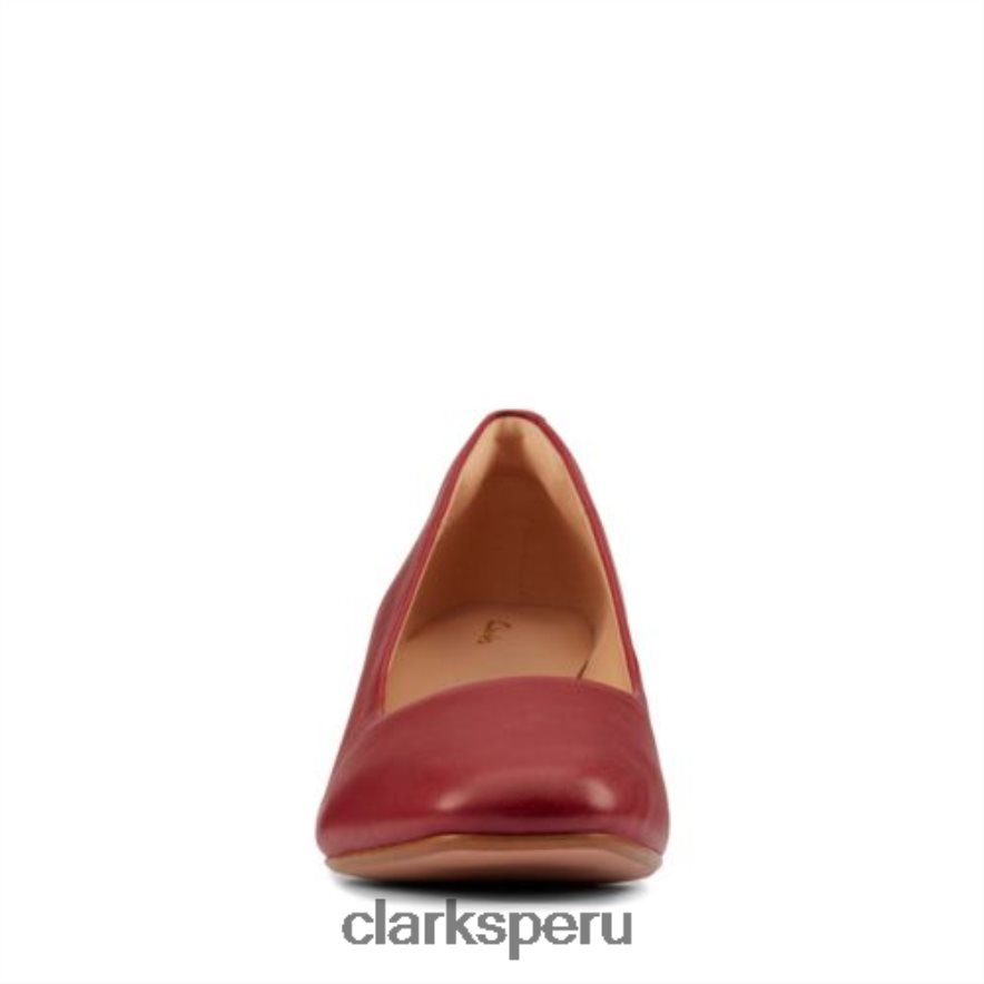 vino cuero transparente 55 clarks de corte mujer Clarks 40N4LX3916 cuero vino