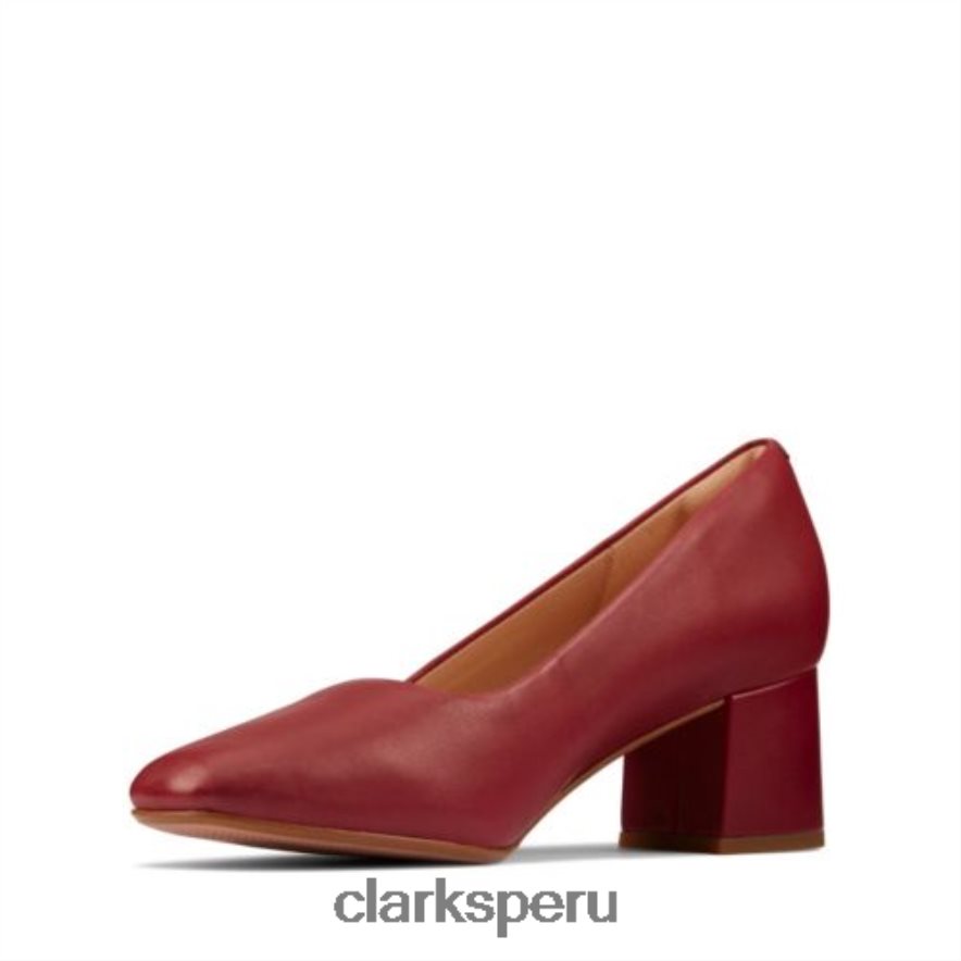 vino cuero transparente 55 clarks de corte mujer Clarks 40N4LX3916 cuero vino