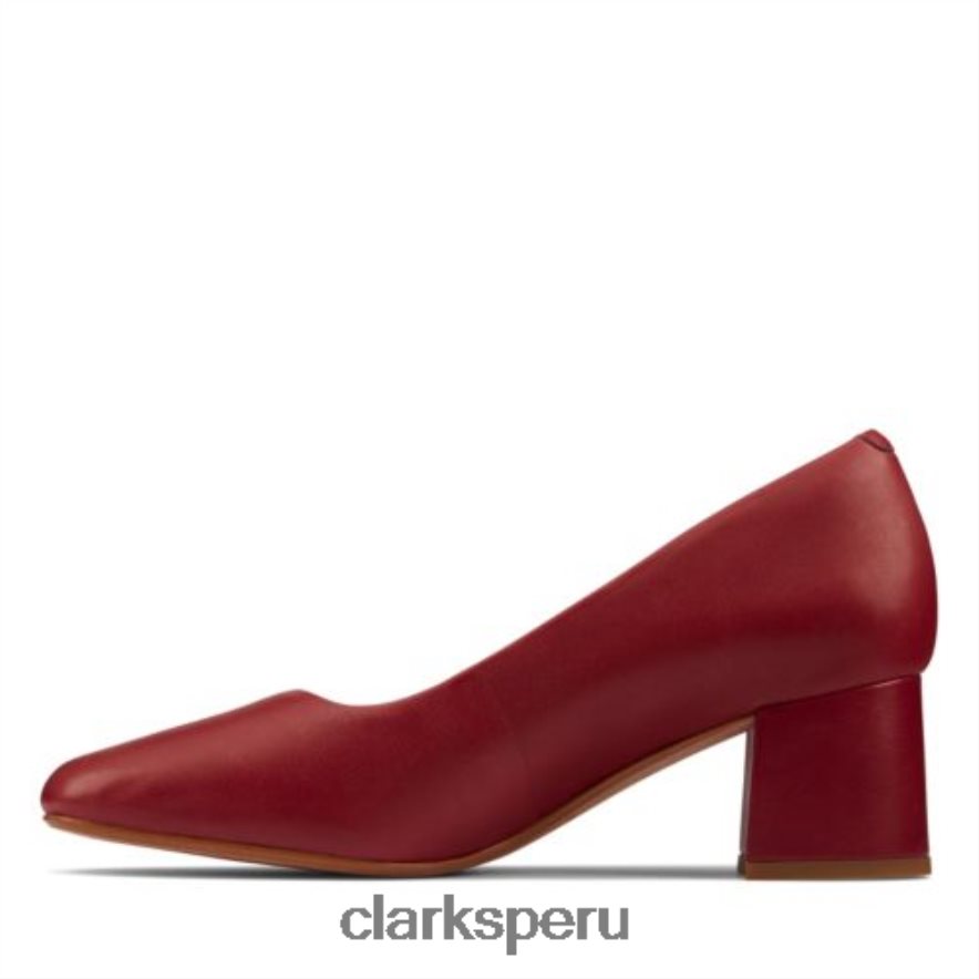 vino cuero transparente 55 clarks de corte mujer Clarks 40N4LX3916 cuero vino