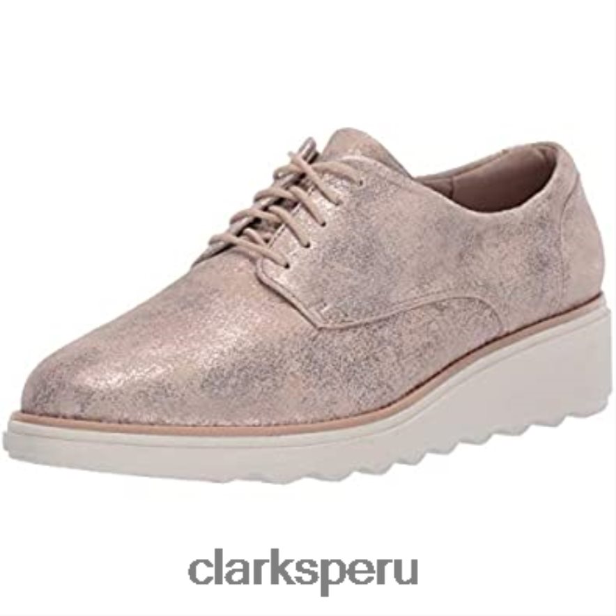 Clarks Sharon Crystal Oxford de gamuza peltre para mujer mujer Clarks 40N4LX2328
