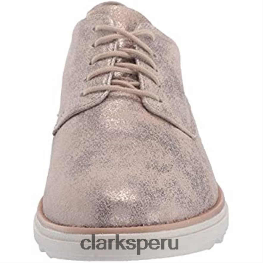 Clarks Sharon Crystal Oxford de gamuza peltre para mujer mujer Clarks 40N4LX2328