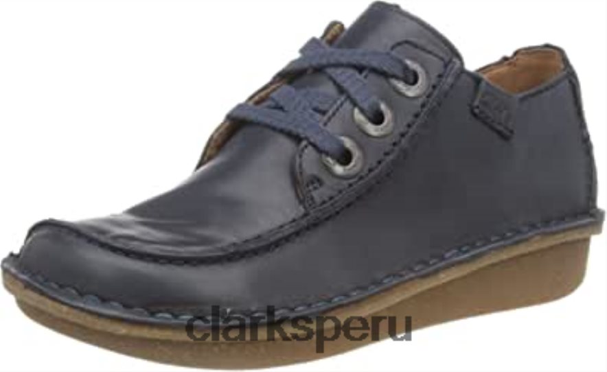 Clarks de cuero azul marino para mujer fun ny dream oxford mujer Clarks 40N4LX520