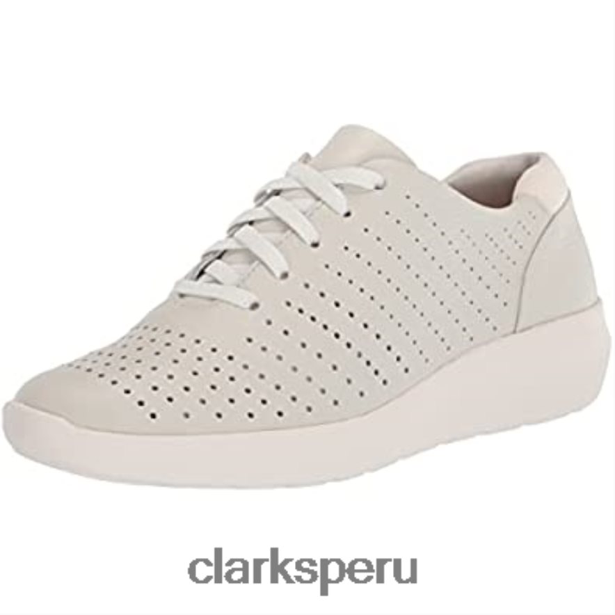 Clarks de cuero blanco para mujer kayleigh aster oxford mujer Clarks 40N4LX576 cuero blanco