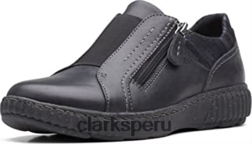 clarks caroline cove oxford de cuero negro para mujer mujer Clarks 40N4LX107 cuero negro