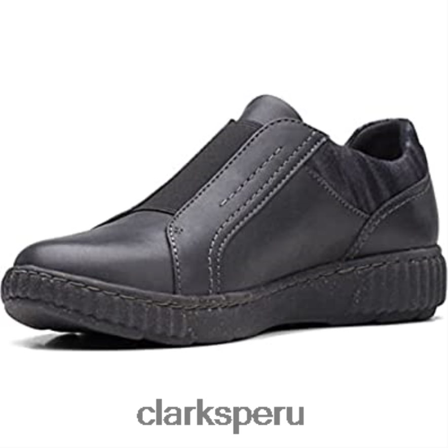 clarks caroline cove oxford de cuero negro para mujer mujer Clarks 40N4LX107 cuero negro