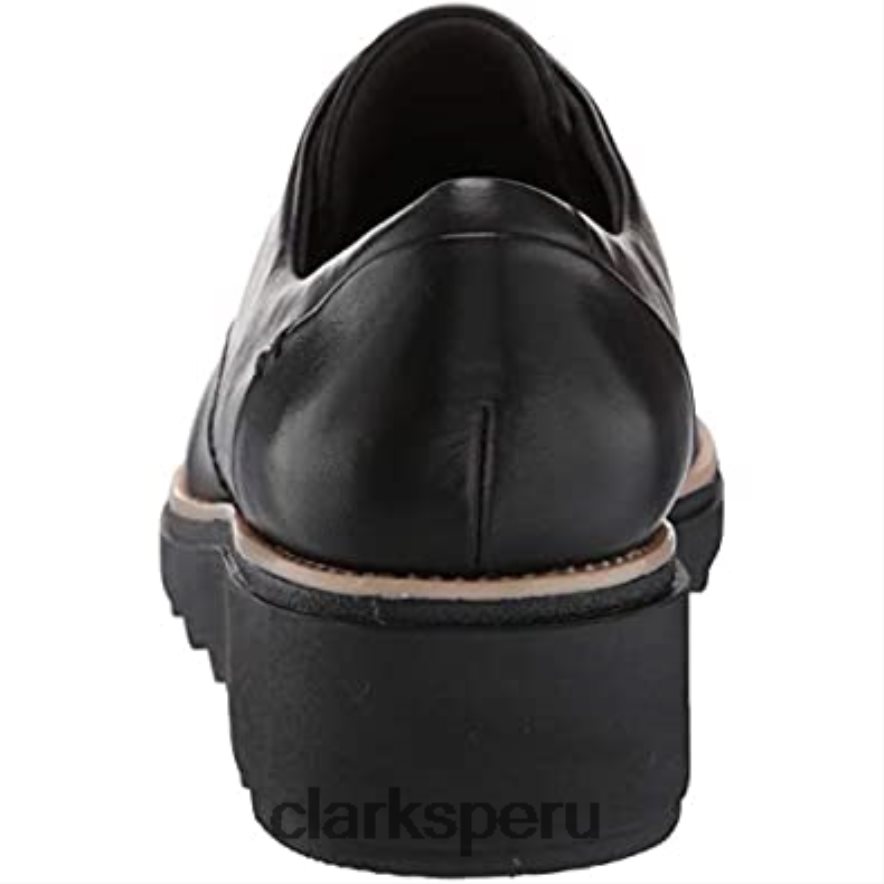 clarks sharon noel oxford de cuero negro para mujer mujer Clarks 40N4LX1140 cuero negro