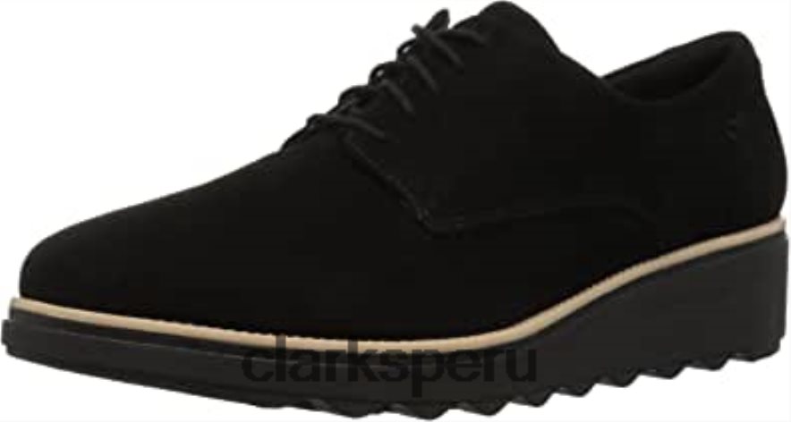 clarks sharon noel oxford negro nubuck mujer mujer Clarks 40N4LX1214
