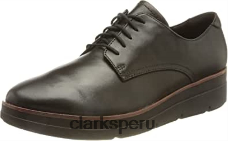 clarks shayllace oxford de cuero negro para mujer mujer Clarks 40N4LX1184