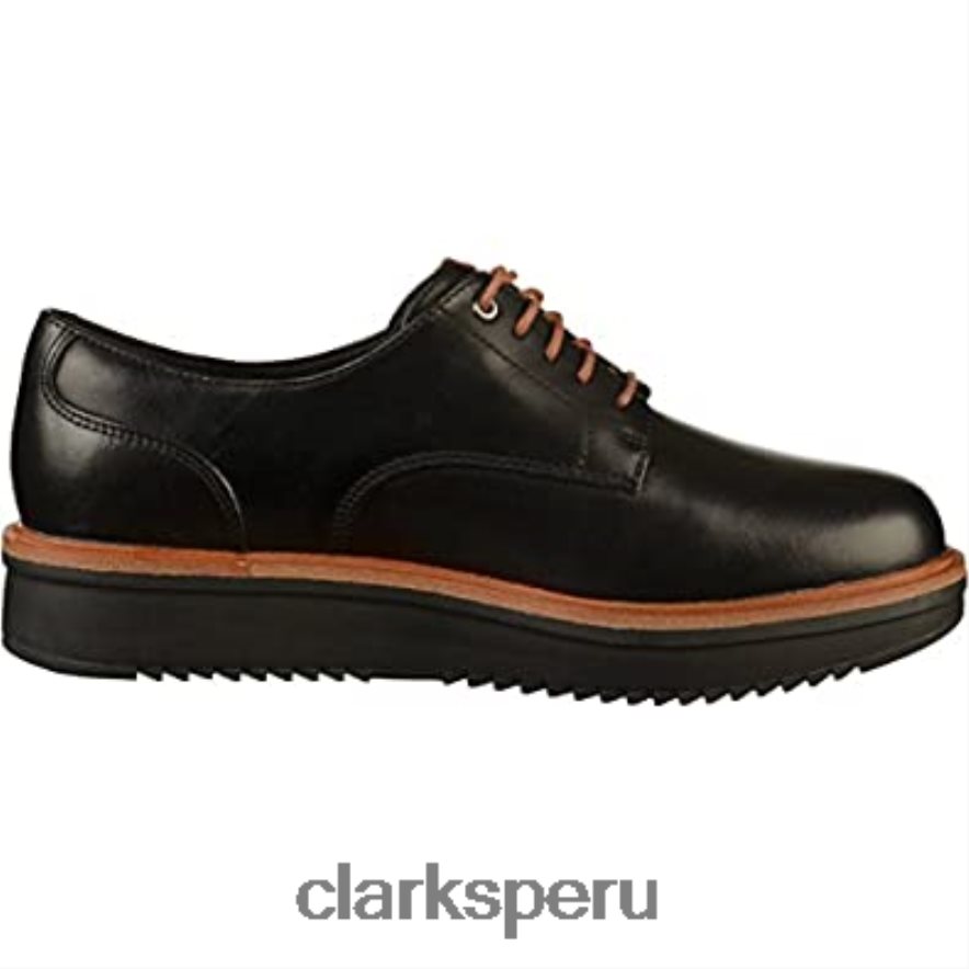 clarks teadale rhea oxford negros para mujer mujer Clarks 40N4LX2449 cuero negro