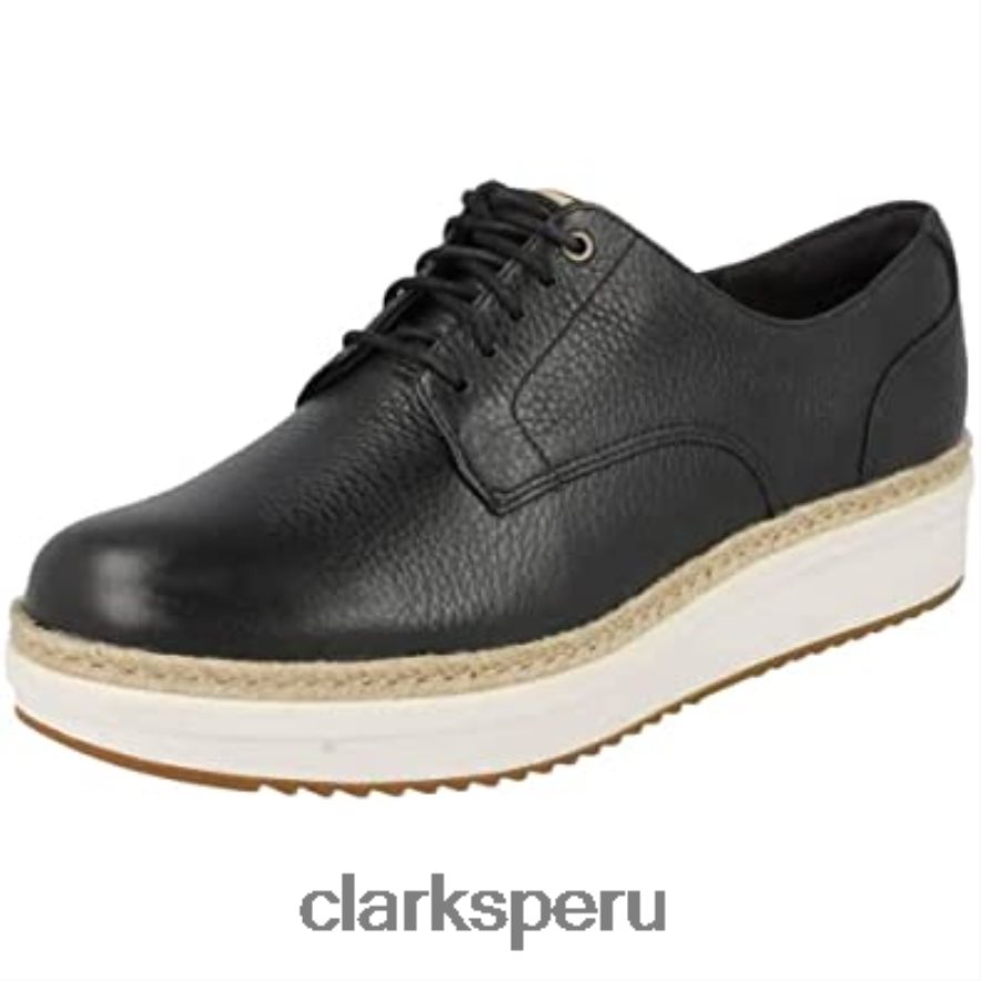 mujer teadale rhea oxford clarks rhea cuero negro mujer Clarks 40N4LX319 cuero negro ñandú