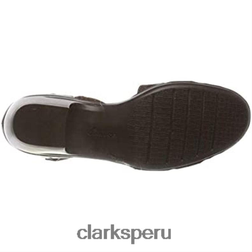Clarks combi cuero tostado oscuro mujer 261 600764 sandalias de tacón emily daisy mujer Clarks 40N4LX643