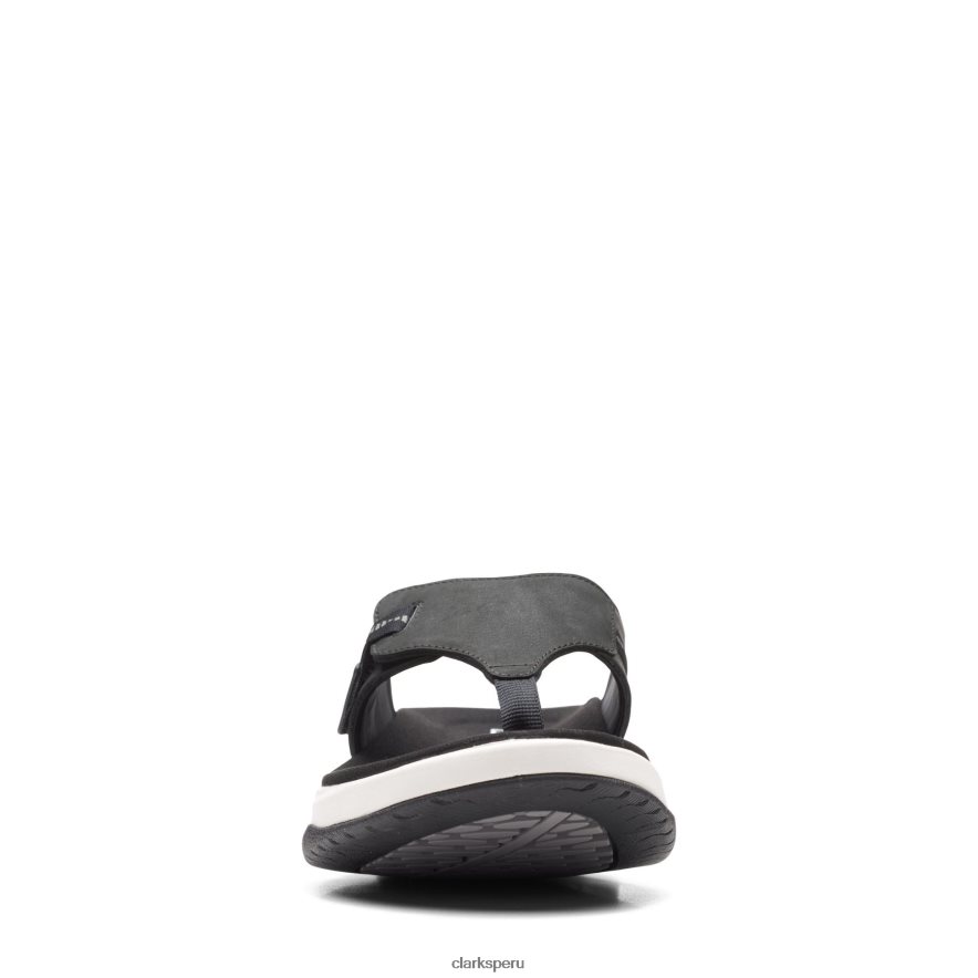 Clarks combinados wave 20 sea negro cuero/nubuck mujer Clarks 40N4LX3294 combinación cuero/nubuck negro