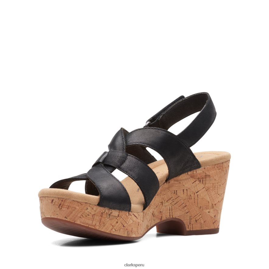 Clarks de cuero negro Giselle Beach. mujer Clarks 40N4LX3211 cuero negro