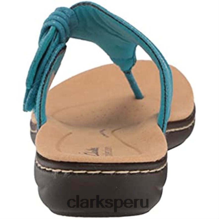Clarks mujer laurieann rae sandalia plana turquesa textil mujer Clarks 40N4LX314