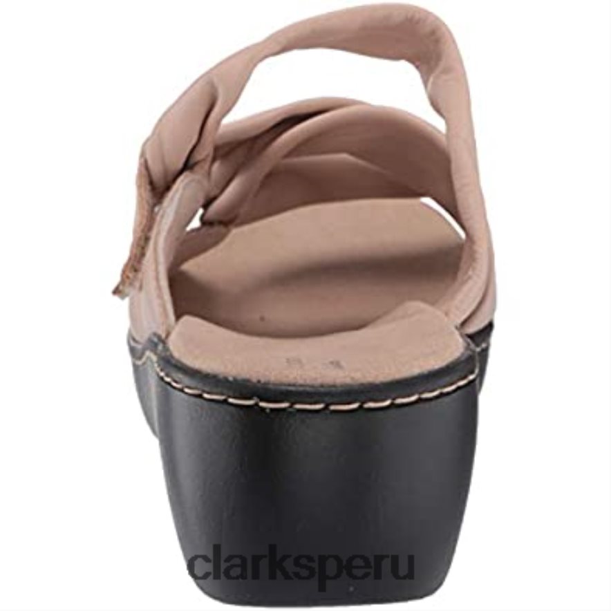 Sandalia Clarks Delana Jazz de cuero rubor para mujer mujer Clarks 40N4LX1440 cuero rubor