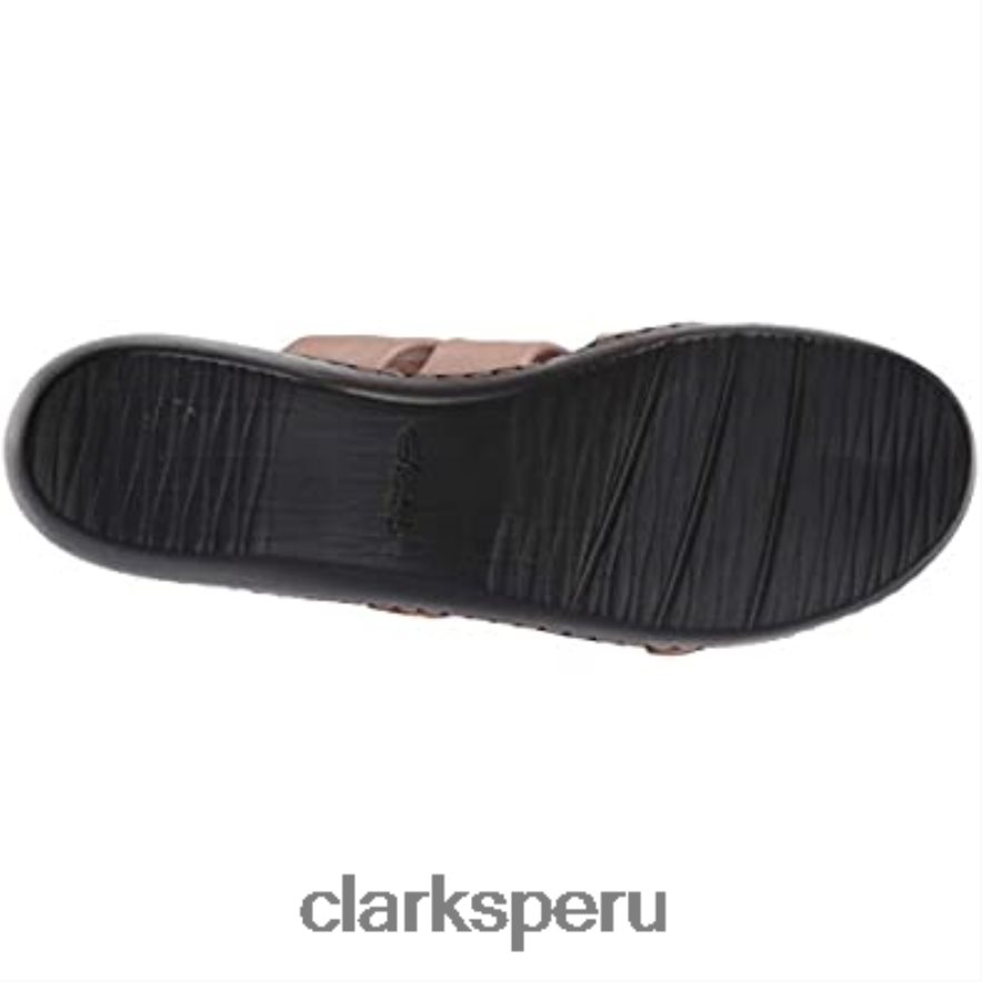 Sandalia Clarks Delana Jazz de cuero rubor para mujer mujer Clarks 40N4LX1440 cuero rubor