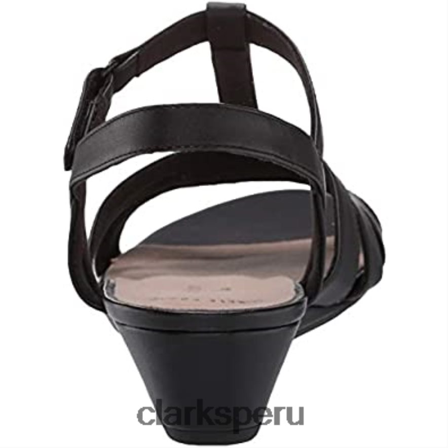 Sandalia clarks abigail daisy mujer piel negra mujer Clarks 40N4LX1738 cuero negro