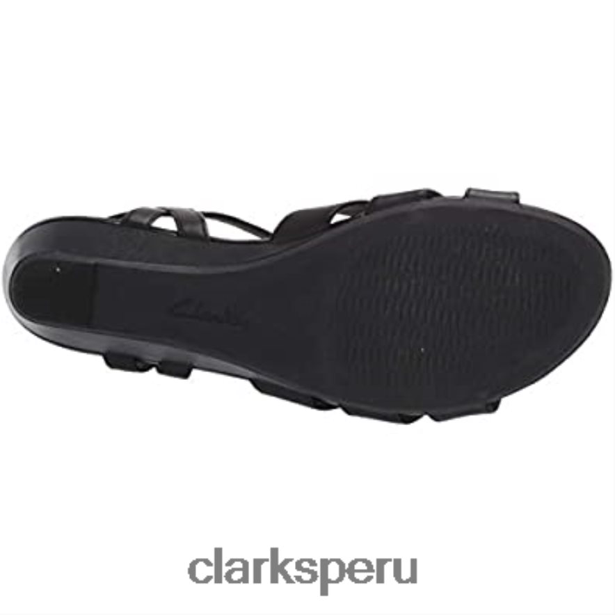 Sandalia clarks abigail daisy mujer piel negra mujer Clarks 40N4LX1738 cuero negro