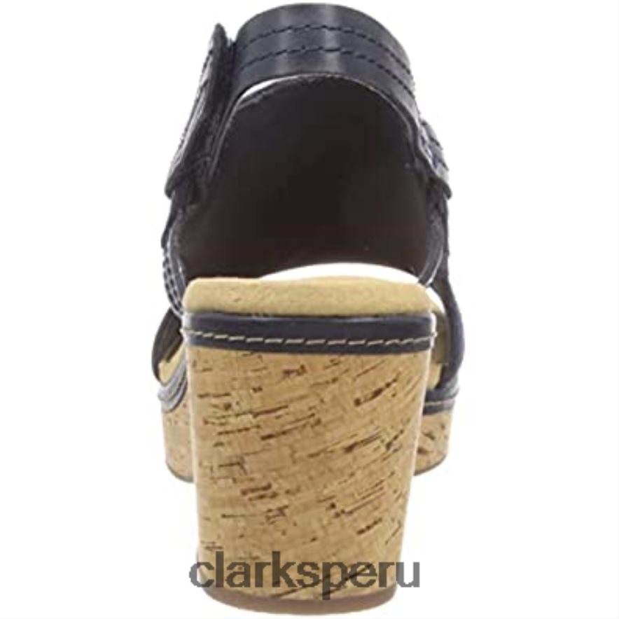 Sandalia clarks giselle sea de ante azul marino para mujer mujer Clarks 40N4LX544 gamuza azul marino