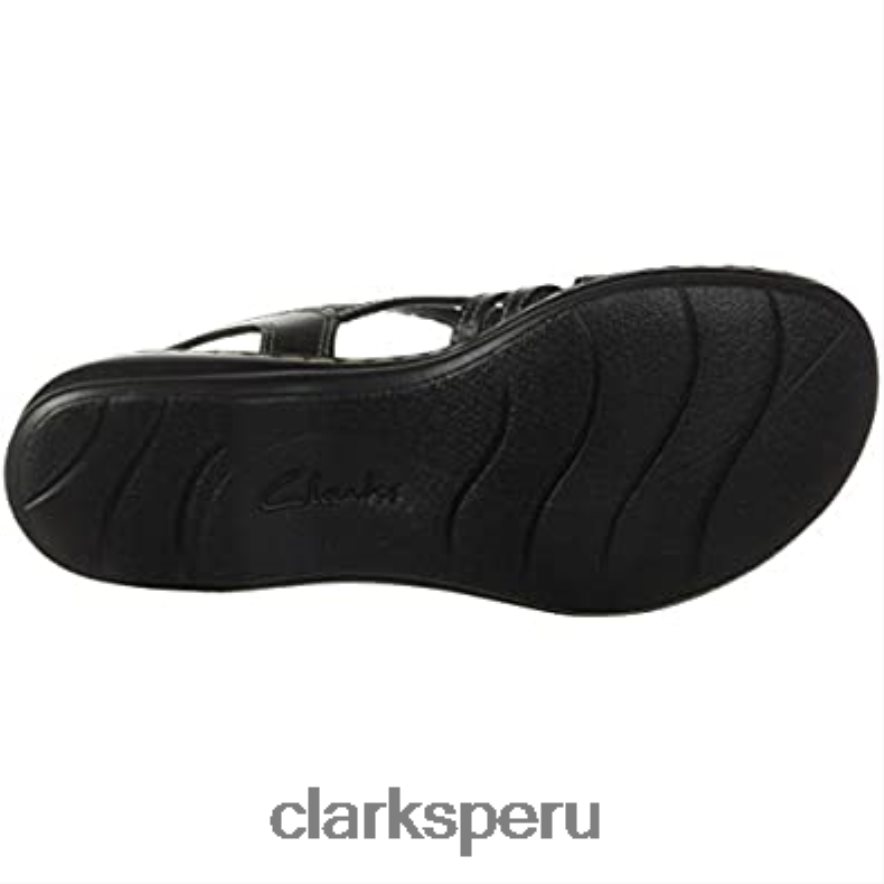 Sandalia clarks leisa janna de mujer de piel negra mujer Clarks 40N4LX2971 cuero negro