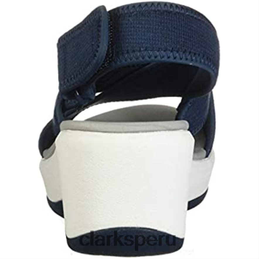 Sandalia clarks step cali cove de textil azul marino para mujer mujer Clarks 40N4LX2379 textil azul marino