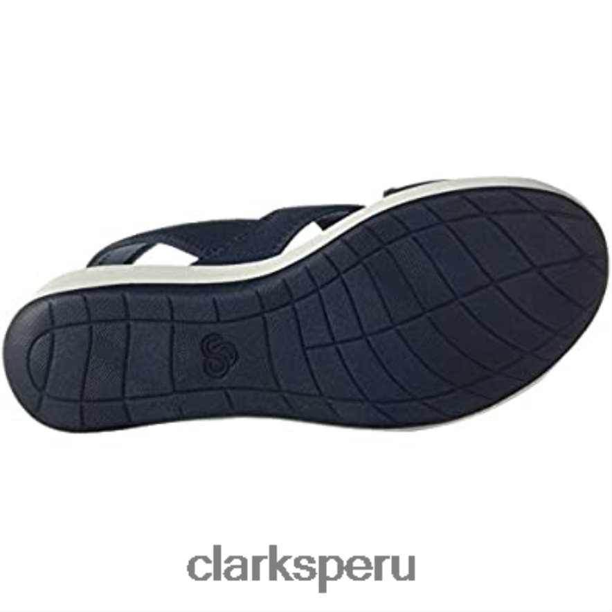 Sandalia clarks step cali cove de textil azul marino para mujer mujer Clarks 40N4LX2379 textil azul marino