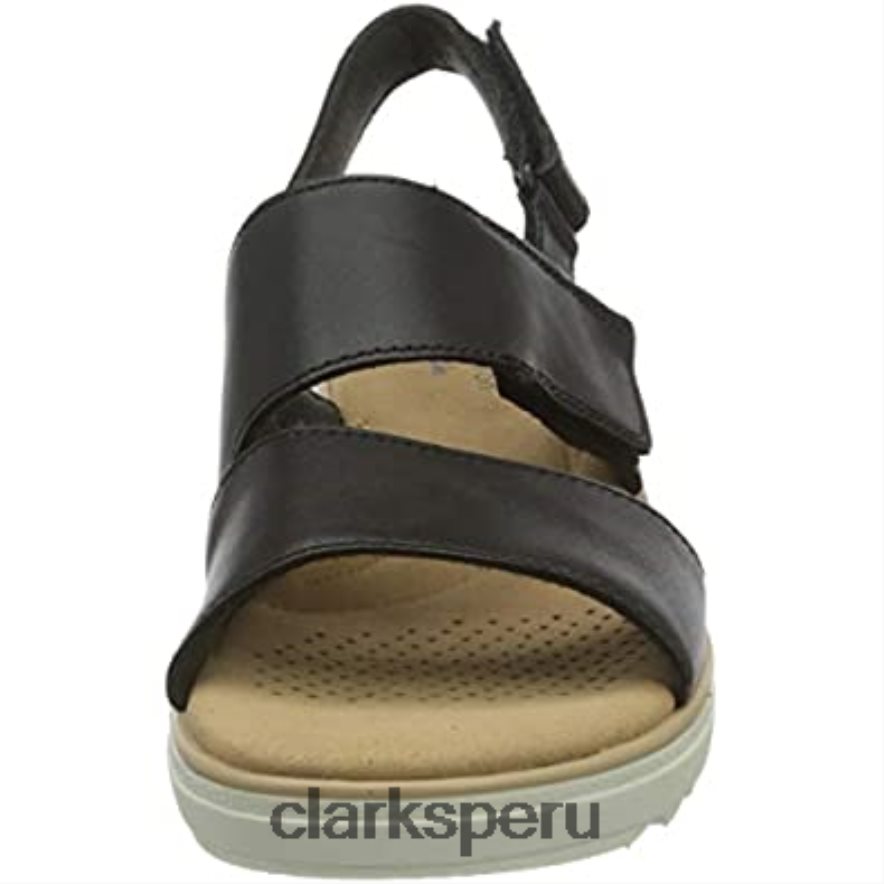 Sandalia con cuña Jillian Pearl para mujer clarks negro mujer Clarks 40N4LX1055 cuero negro