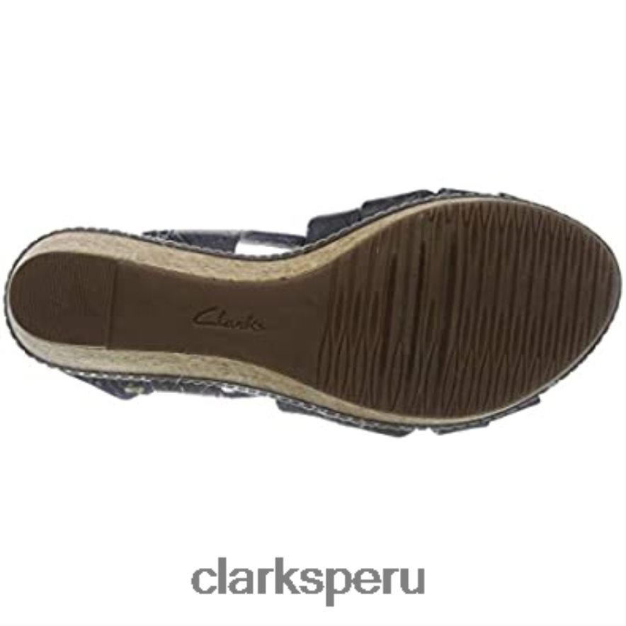Sandalia de tacón clarks annadel rayna de piel negra para mujer mujer Clarks 40N4LX1080