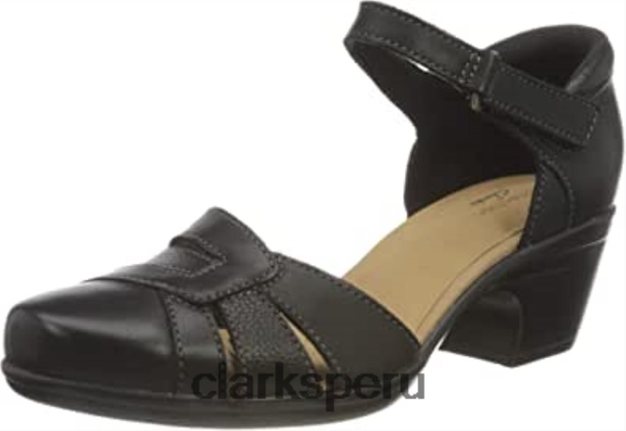 Sandalia de tacón clarks combi mujer emily daisy de piel negra mujer Clarks 40N4LX731