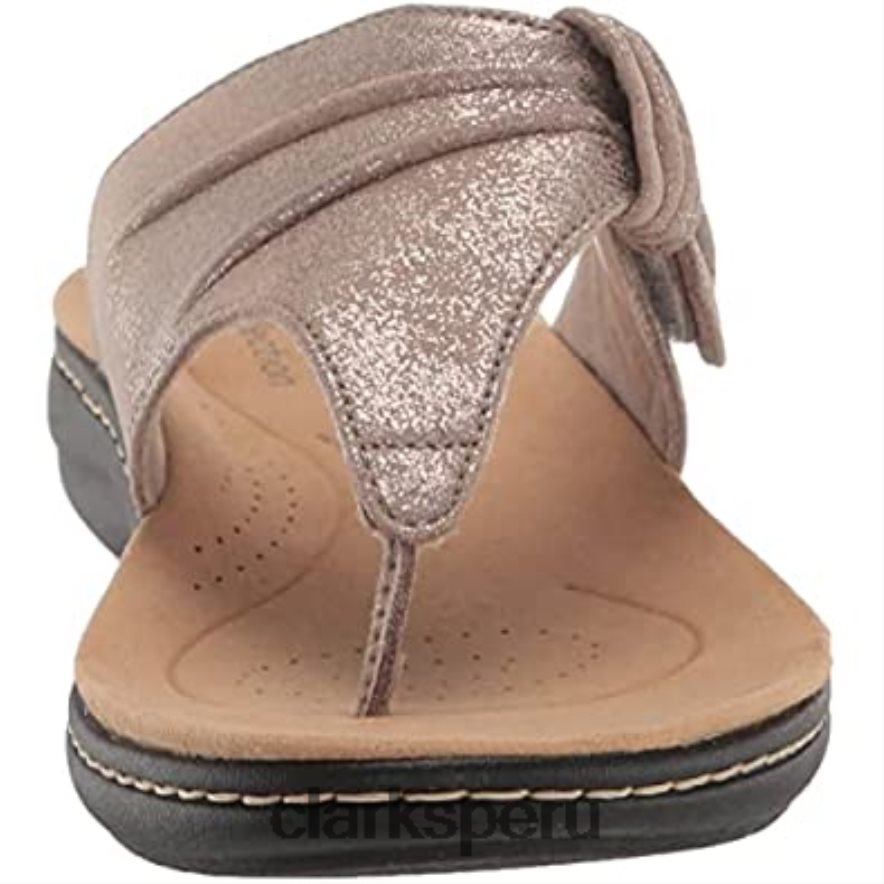 Sandalia plana Clarks mujer laurieann rae taupe metalizado sintético mujer Clarks 40N4LX426