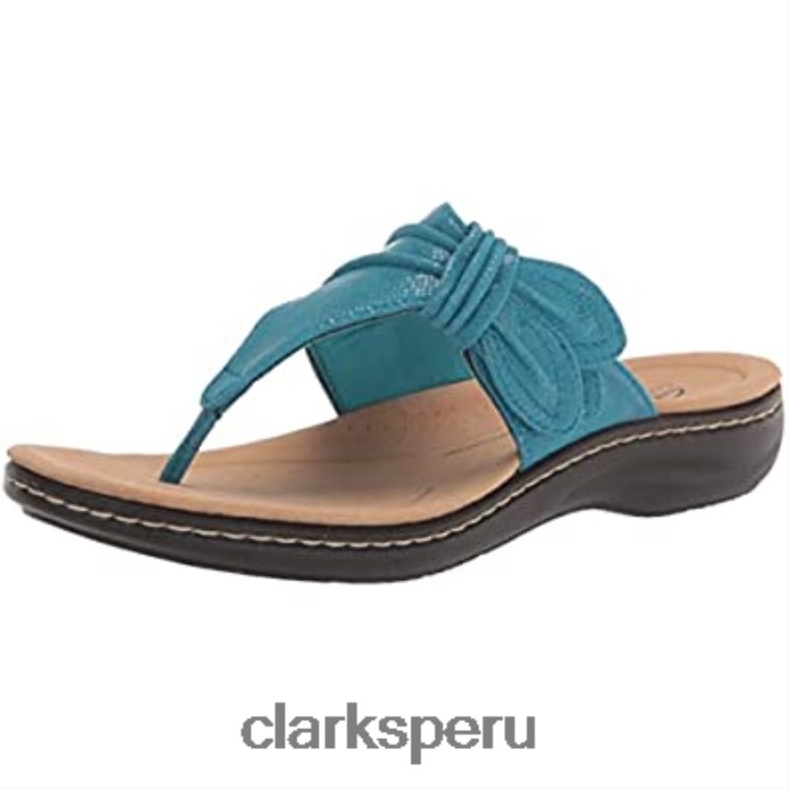 Sandalia plana clarks laurieann rae de textil turquesa para mujer mujer Clarks 40N4LX312
