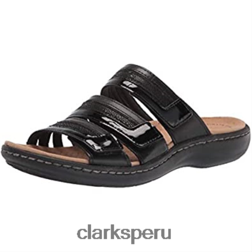 Sandalia plana clarks mujer laurieann mara combi piel sintética negra mujer Clarks 40N4LX2008 combi sintetico cuero negro
