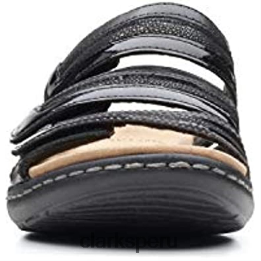 Sandalia plana clarks mujer laurieann mara combi piel sintética negra mujer Clarks 40N4LX2008 combi sintetico cuero negro