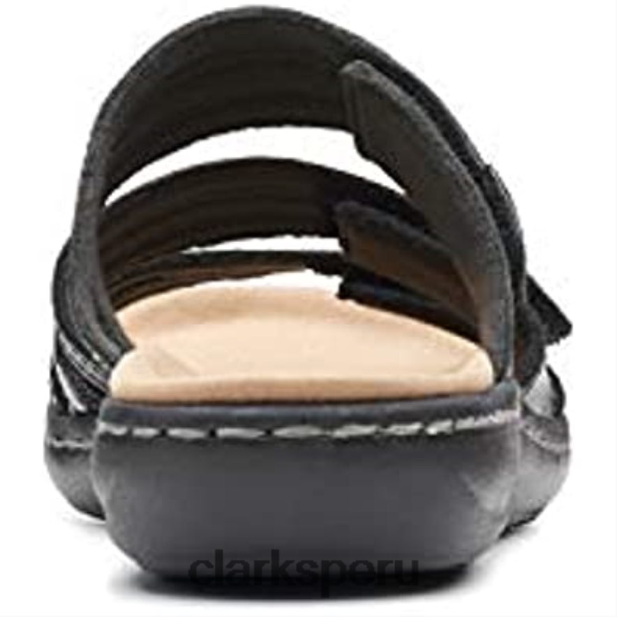 Sandalia plana clarks mujer laurieann mara combi piel sintética negra mujer Clarks 40N4LX2008 combi sintetico cuero negro