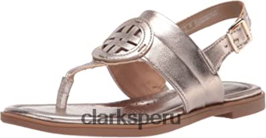 Sandalia plana clarks reyna glam de mujer sintética metalizada mujer Clarks 40N4LX1603