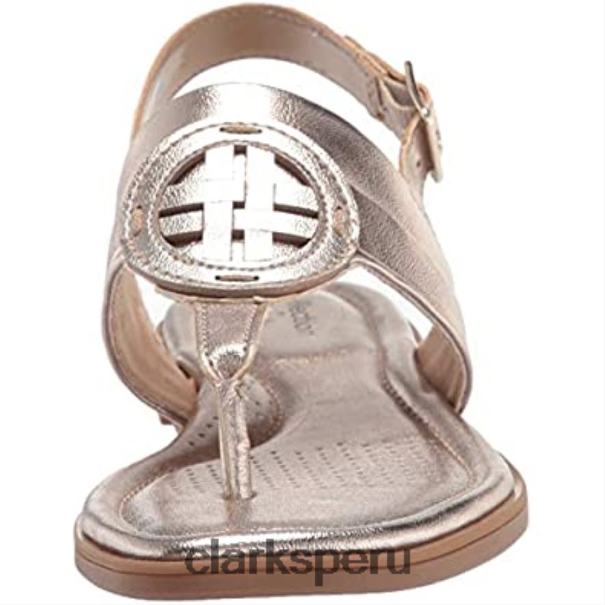 Sandalia plana clarks reyna glam de mujer sintética metalizada mujer Clarks 40N4LX1603