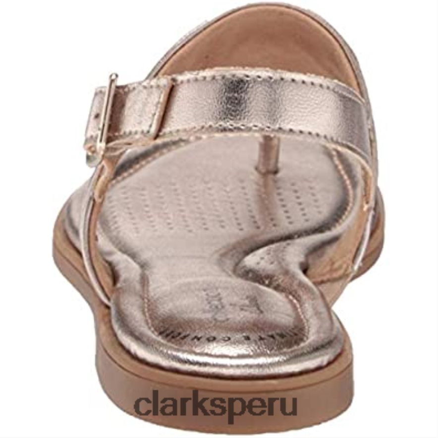 Sandalia plana clarks reyna glam de mujer sintética metalizada mujer Clarks 40N4LX1603